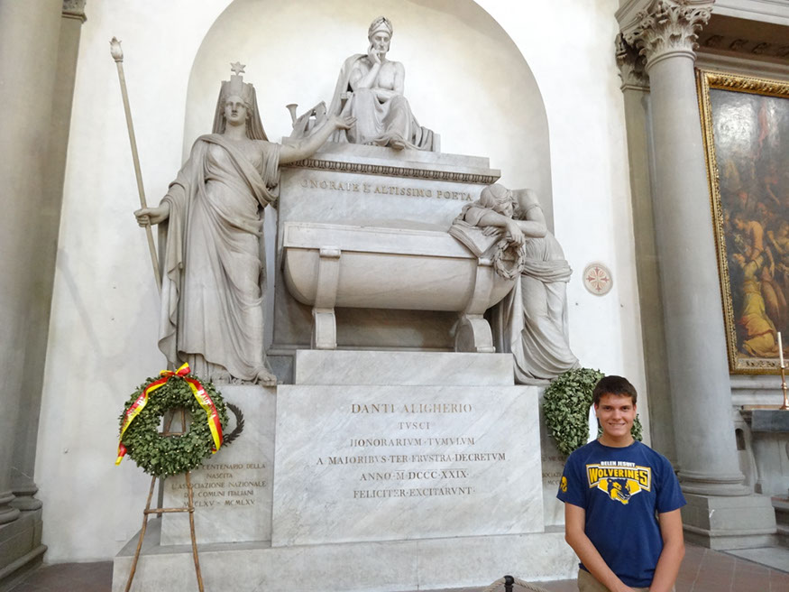 03 41 Jack Balloveras at Tomb of Dante Alighieri 