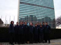 18. MUN Team in front of the UN