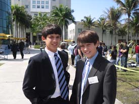 26. Eighth graders Carlos Ramos and Jonathan Herrera