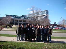 02. Belen MUN delegation in front of Spartan Stadium