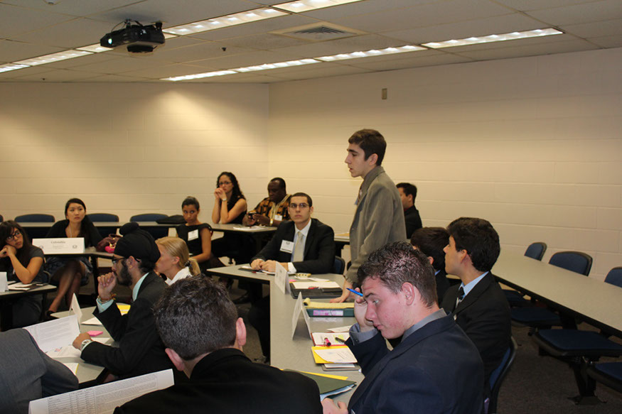 16 Dominic Chinigo leads the discussion