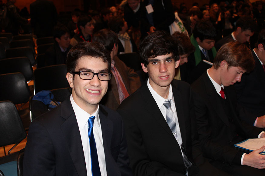 19 Seniors - Michael Fuentes, Samuel Wallace-Perdomo and James Brandt Roen attend their last MUN conference