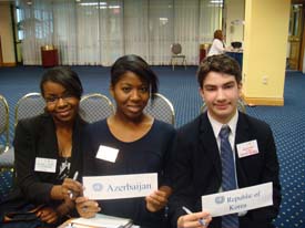 22  Michael Fuentes works with delegates from Azerbaijan