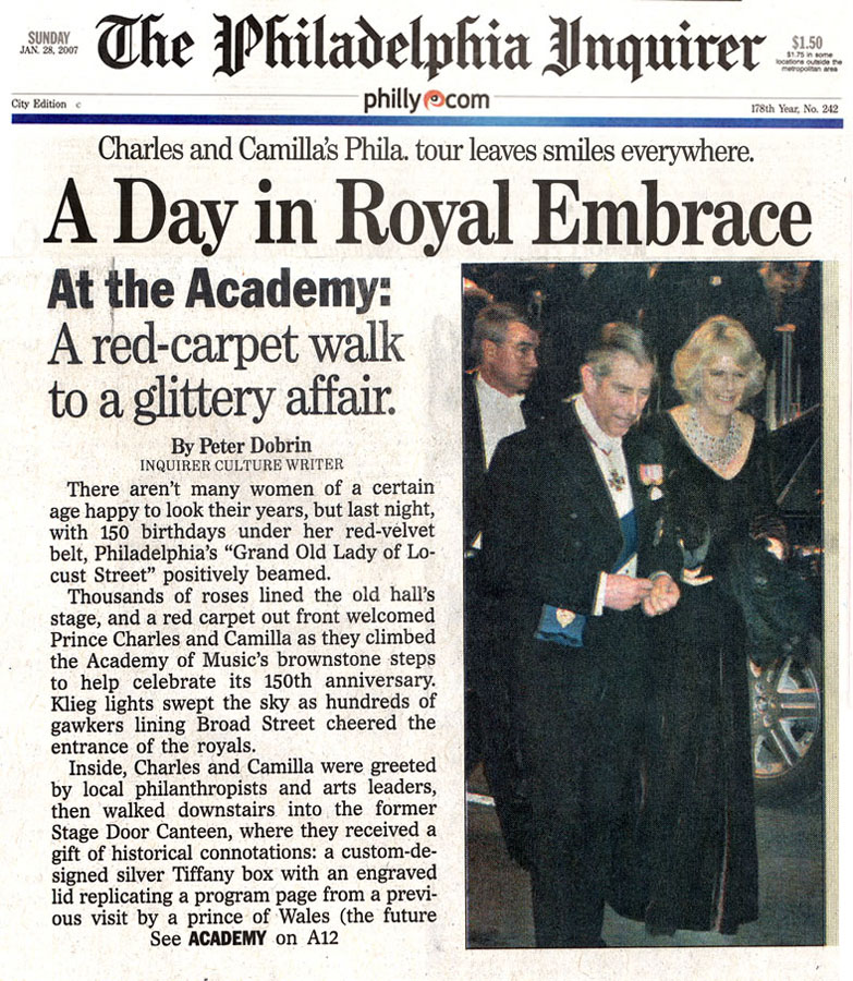 35. Prince Charles and Camilla were in Philly during MUN Conference
