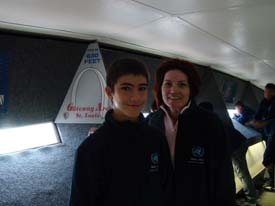 21. Santi and Ms. Kenna at the top of the Arch